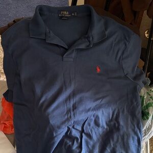 Polo by Ralph Lauren Men's Navy Polo Shirt with Red Logo